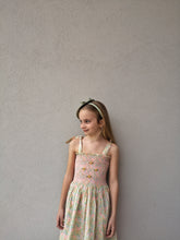 Load image into Gallery viewer, [50%OFF]Long skirt dress with hair clip- Garden pastel print