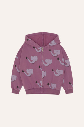 Elephants Allover Kids Zip Sweatshirt