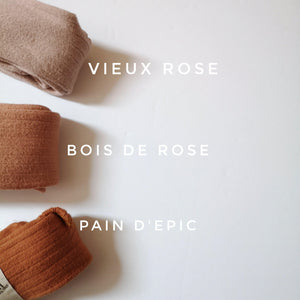 Louise ribbed tights-Bois De Rose - Stellina