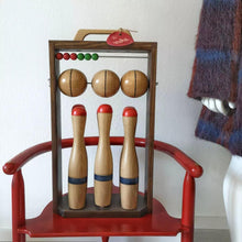 Load image into Gallery viewer, Wooden bowling set with frame - 24 cm - Stellina