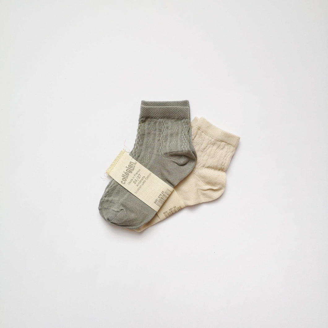 [30%OFF]Antoinette - Short openwork cotton lisle socks - Stellina
