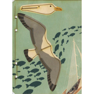 3D DECORATION GREETING CARD/envelope-Seagull - Stellina