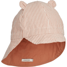 Load image into Gallery viewer, [50%OFF] Gorm reversible seersucker sun hat // Stripe Tuscany rose / Sandy - Stellina