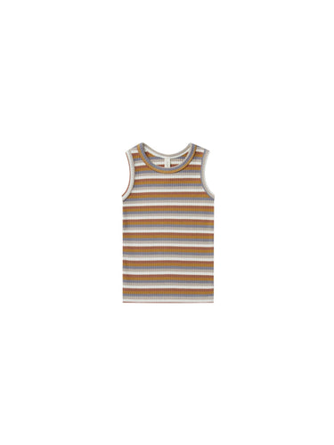 [50%OFF] ribbed tank top | multi-stripe - Stellina