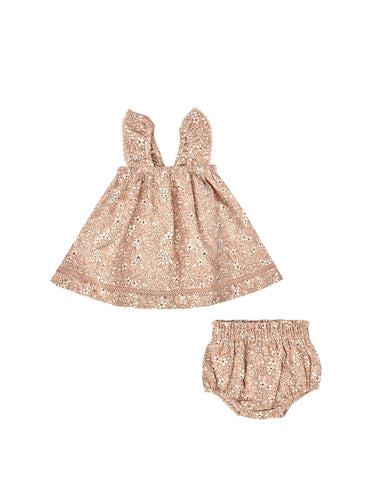 [50%OFF] ruffle tank dress + bloomer set | apricot floral - Stellina