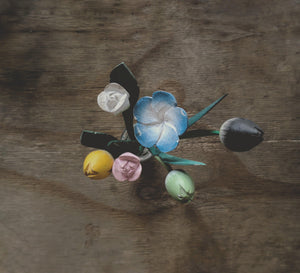 Vintage handmade wooden flower | ヴィンテージハンドメイドフラワー - Stellina