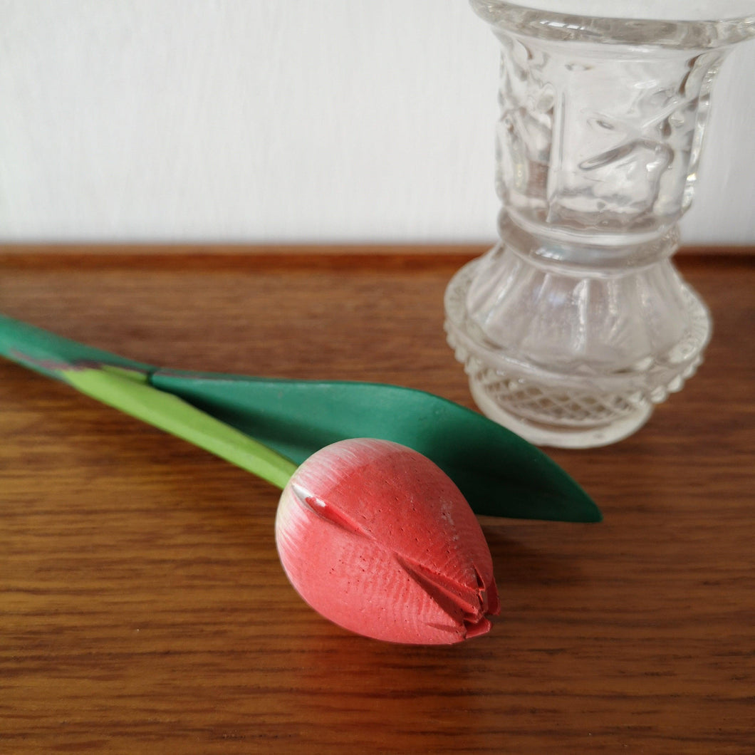 Vintage handmade wooden flower | ヴィンテージハンドメイドフラワー - Stellina