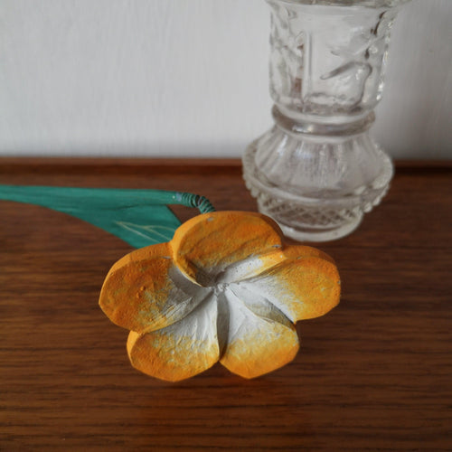 Vintage handmade wooden flower | ヴィンテージハンドメイドフラワー - Stellina