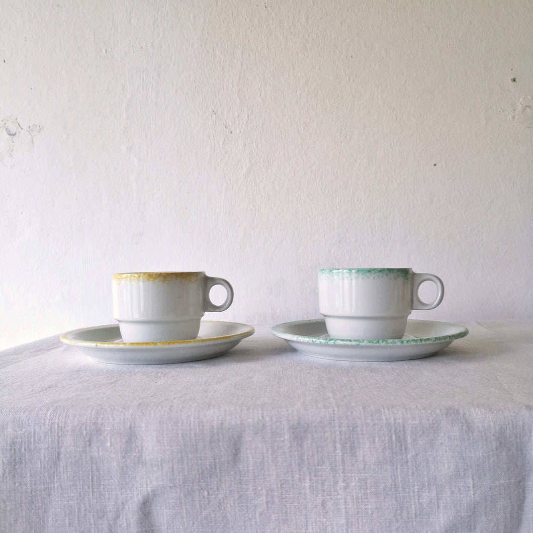 Sarreguemines | Vintage cup&saucer x2 ヴィンテージカップx2 ① | Sarreguemines的复古板 - Stellina