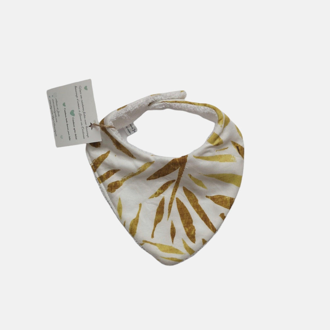 Baby bib-leaf print - Stellina