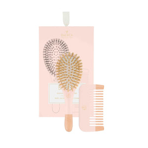 Baby kit- 100% wild boar brush + wooden comb - Stellina