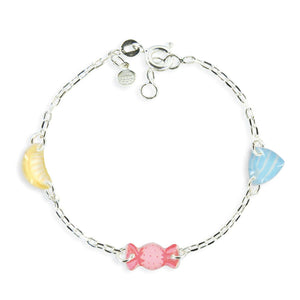 Bracelet enfant 3 motifs argent 925-Candy - Stellina