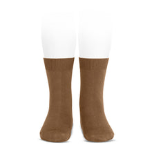 Load image into Gallery viewer, Plain short socks-TOFFEE (807)