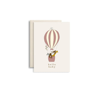 Card and envelope-Baloon rose - Stellina