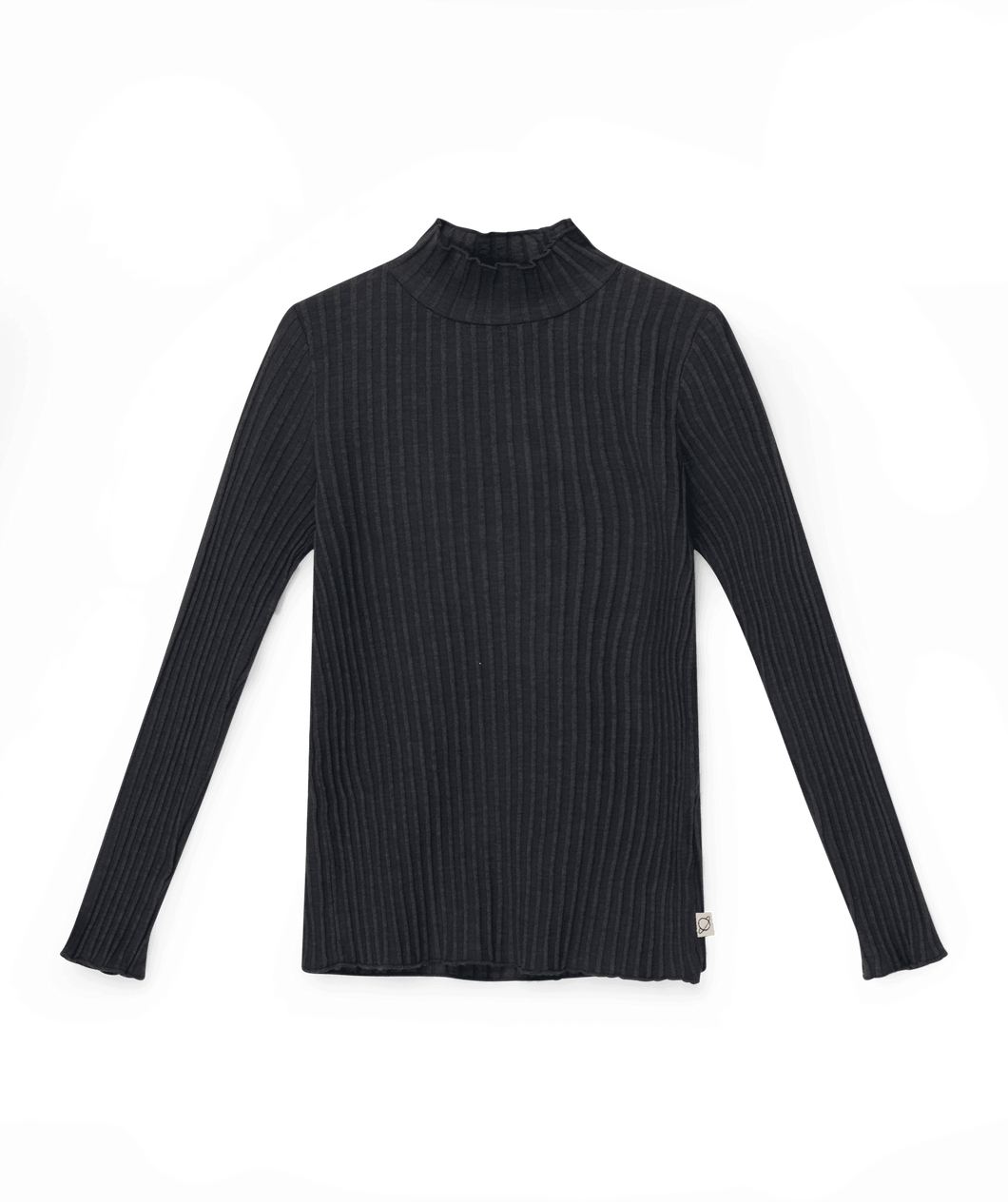 My Little Cozmo Organic rib T-shirt-Dark grey - Stellina