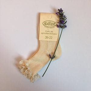 Organic Cotton short socks with frills - Stellina
