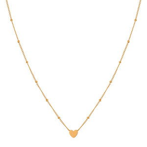 Stainless steel NECKLACE SHARE CLOSED HEART - CHILD - GOLD - Stellina
