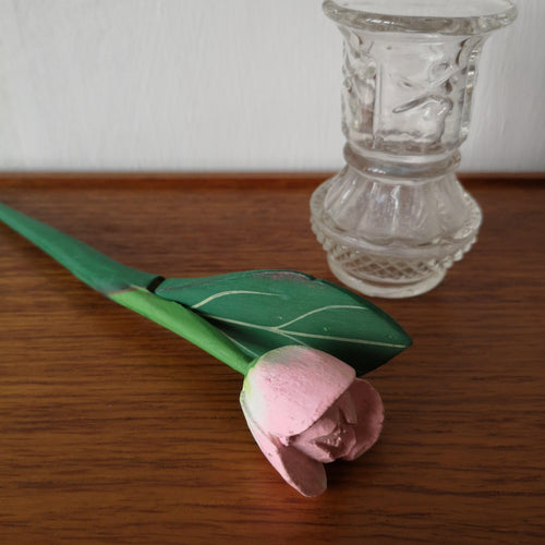 Vintage handmade wooden flower | ヴィンテージハンドメイドフラワー - Stellina