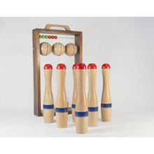 Load image into Gallery viewer, Wooden bowling set with frame - 24 cm - Stellina